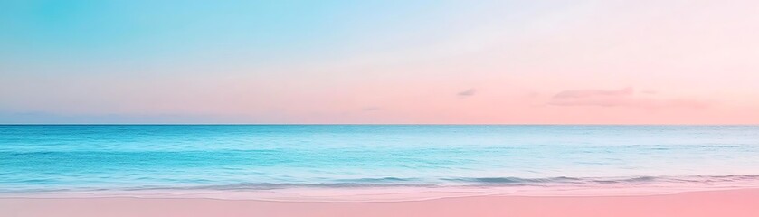 Obraz premium Pink and Blue Ocean Beach Background