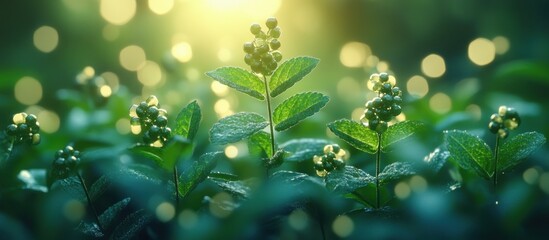 Sunlight Filtering Through Lush Green Foliage
