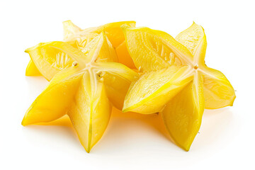 Fototapeta premium Sliced starfruit isolated on white background