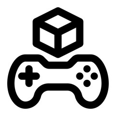 3d game, game cube, three dimensional, game, gaming, 3d gaming, game package outline icon