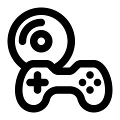 game disc, game disk, game storage, video game, cd game, compact disc, games outline icon