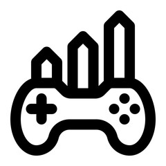 game level, level up, game chart, games, gaming, game development outline icon