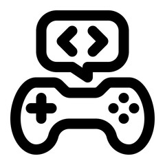 game programming, game, gaming, programming language, coding, game development outline icon