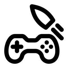game performance, gaming performance, video game, games, optimization, boost, responsive outline icon