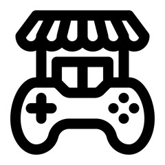game store, game shop, game center, games, gaming, store, gaming cafe outline icon