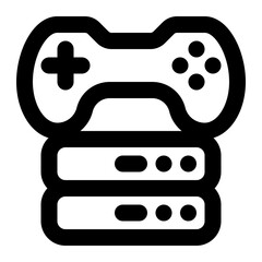 Obraz premium game storage, game server, game database, game host, games, hosting, game development outline icon