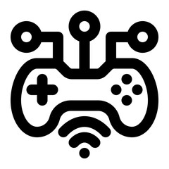 internet of things, iot, game, online game, video game, internet outline icon