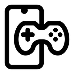 mobile game, smartphone, games, gaming, game controller, application outline icon
