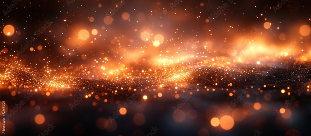 Canvas Prints Abstract Glowing Orange Bokeh