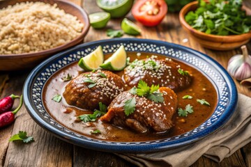 Fototapeta premium ChickenMoleChocolateAnchoChile