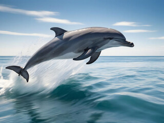 dolphin jumping out of the sea