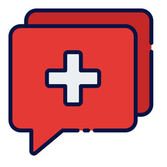 Obraz premium Chat filled line icon