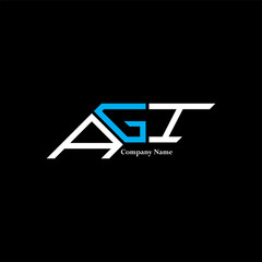 AGI logo design, AGI simple and modern logo. AGI luxurious alphabet design