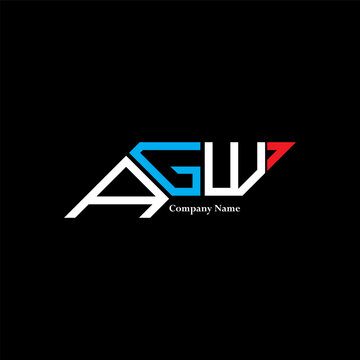 AGW logo design, AGW simple and modern logo. AGW luxurious alphabet design