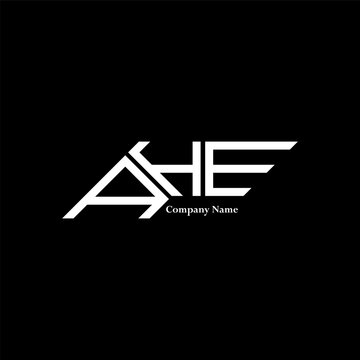 AHE logo design, AHE simple and modern logo. AHE luxurious alphabet design