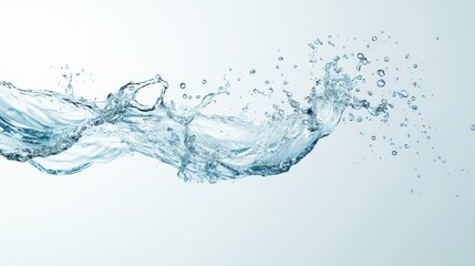 Dynamic Water Wave with Bubbles and Ripples on Clean Background for Refreshing Campaign Design