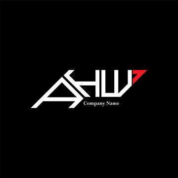 AHW logo design, AHW simple and modern logo. AHW luxurious alphabet design