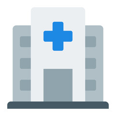 Obraz premium Hospital flat icon