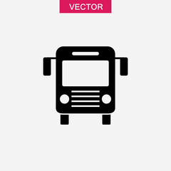 Bus icon vector,  bus sign flat trendy style illustration for web and app on white background..eps