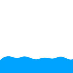 Blue Bottom Wave Border