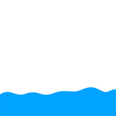 Blue Bottom Wave Border