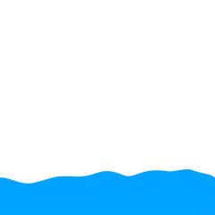 Blue Bottom Wave Border
