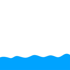 Blue Bottom Wave Border