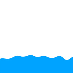 Blue Bottom Wave Border