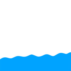 Blue Bottom Wave Border