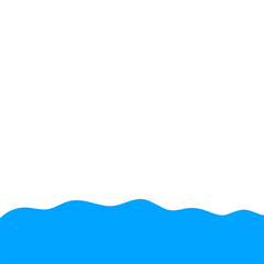Blue Bottom Wave Border