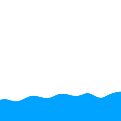 Blue Bottom Wave Border