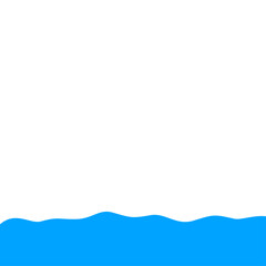 Blue Bottom Wave Border