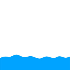 Blue Bottom Wave Border