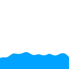 Blue Bottom Wave Border