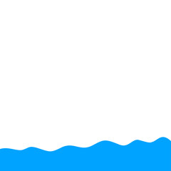 Blue Bottom Wave Border