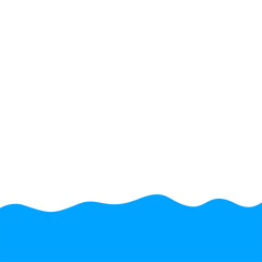 Blue Bottom Wave Border