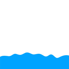 Blue Bottom Wave Border