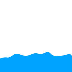 Blue Bottom Wave Border