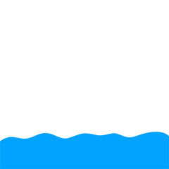 Blue Bottom Wave Border
