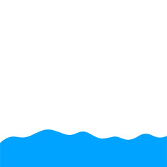 Blue Bottom Wave Border