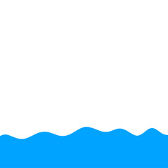 Blue Bottom Wave Border