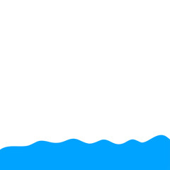 Blue Bottom Wave Border