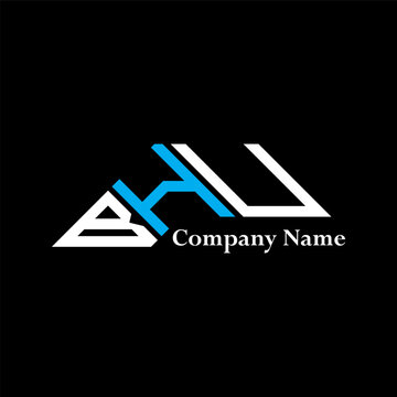 BHU logo design, BHU simple and modern logo. BHU luxurious alphabet design