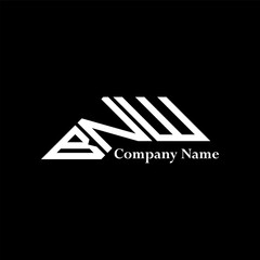 BNW logo design, BNW simple and modern logo. BNW luxurious alphabet design