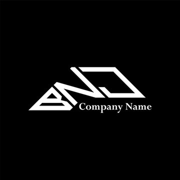 BNJ logo design, BNJ simple and modern logo. BNJ luxurious alphabet design