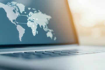 Online marketplace homepage featuring global categories, close-up on icons representing different regions