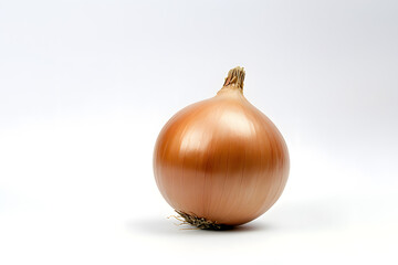  Fresh yellow onion vegetable bulb isolated on white background