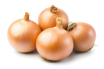  Fresh yellow onion vegetable bulb isolated on white background