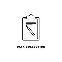 data collection vector ou tline icon, vector icon template
