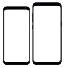 Two mobile with white screen vector illustration eps 10